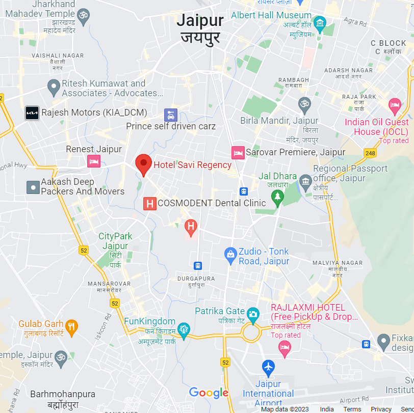 Hotel Savi Regency Jaipur Google Map