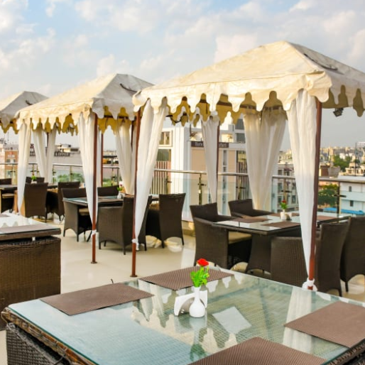 Roof Top Party Space at budget hotel in Jaipur