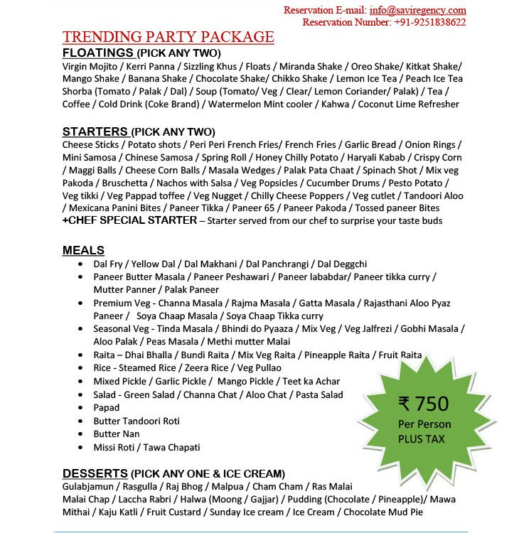 Trending Party Package